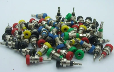 50PC Copper 5 Color 2 mm Banana Socket 2.0mm jack for Panel Mounting Test Probes - Image 1 of 3