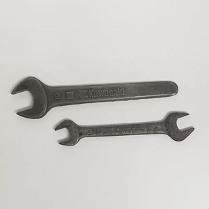 Vintage Kawasaki Open Ended 19mm & 12/13mm Wrench Lot of 2 - Picture 1 of 7