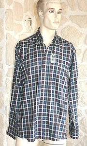 Chemise vert/bleu/violet neuve taille M (3) Bande Originale étiquetée à 68€ (cm) - Picture 1 of 4