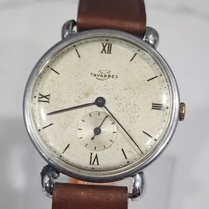 Vintage 1940s Tavannes WWII Military Calatrava Men's Manual Watch - Picture 1 of 22