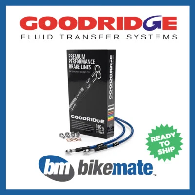 Braided Brake Line Blue Front for KTM 300 EXC 1999 - Image 1 of 2