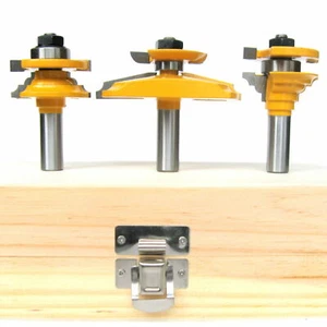3pc 1/2" SH 12° Raised Panel /Backcutter & Classical R&S Router Bit Set S - Picture 1 of 8