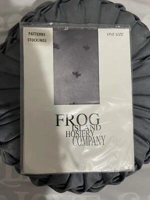 Frog Island Patterned Vintage Stockings One Size  - Image 1 of 2
