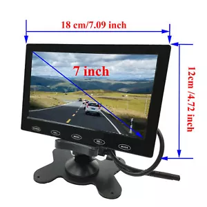 7'' Ultra Thin 800x480 TFT LCD Screen Audio HDMI VGA Car Rear View Monitor - Picture 1 of 10