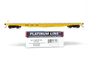 HO Scale Walthers Platinum #932-42105 PRR Pennsylvania 50 Ton Flat Car #490498