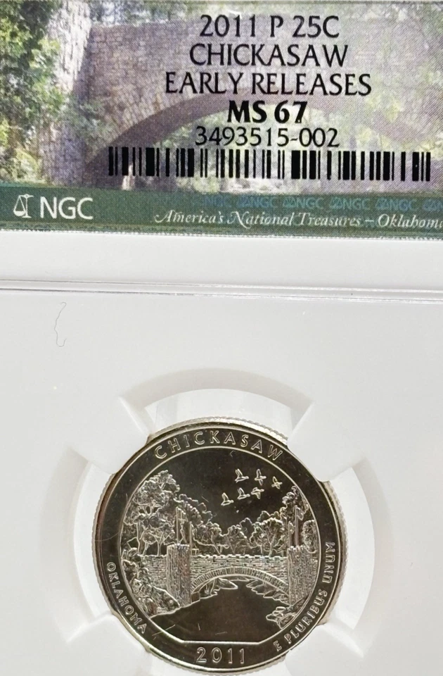 2011 P 25C ATB QUARTER "CHICKASAW" EARLY RELEASES MS 67 3493515-002 #13427 - Image 1 of 4