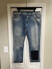 Hudson Sartor Relaxed Skinny Denim Jeans Men Size 36 X 30 Blue Denim Button Fly