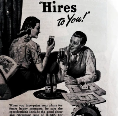 1947 Hires Root Beer Реклама Газировки Pop Hires To You Beverage DWJ21 - Изображение 1 из 2