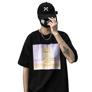 Niepce Men's Streetwear Heavy Tech Japanese Urban Half Sleeves Graphic T-Shirt - Picture 1 of 17