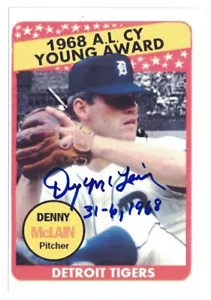 Denny McLain Signed Autographed 4 x 6 Photo Detroit Tigers C - Picture 1 of 1