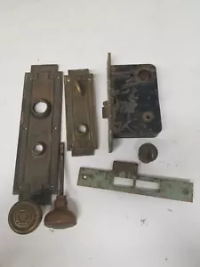 Antik Griechisch Bronze Russwin Russell Erwin Türschloss Set Hardware Thetis Yale #1 - Bild 1 von 16