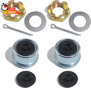 2Sets 1'' Trailer Axle Nut Kits 1'' Spindle Castle Nuts Set with 1" Washers, 2.3 - Picture 1 of 12