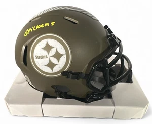 George Pickens Signed Steelers Salute to Service Mini Helmet Beckett - Picture 1 of 8