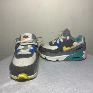 Nike Toddler Air Max 90 DQ7762-001 Phantom Celery Grey Shoes Sneakers Size 6C - Picture 1 of 8