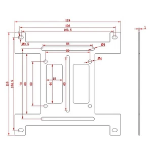 Computer Reservoir Mounting Bracket Water Cooling Pump Plane Bracket - Afbeelding 1 van 12