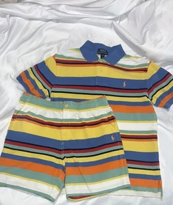 Ralph Lauren Boys' Polo Shirt And Short Set, Size Large (14/16) Fast Ship! - Picture 1 of 11