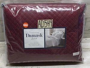 Charter Club Quilted Solid Queen Coverlet & Shams 3pc Set Red New - Picture 1 of 5
