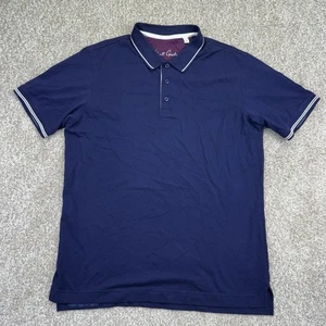 Robert Graham Navy Blue Polo Shirt Mens Size Large Short Sleeve - Picture 1 of 15