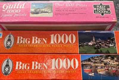 Lote de 3 NUEVOS Rompecabezas 1000 Piezas Mousehole, Cornualles; Cerca de S. Woodstock; Tirol del Sur Foto 1 de 4