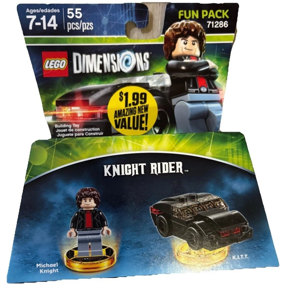 Lego Dimensions Knight Rider Michael Knight K.I.T.T Fun Pack 71286 Nuevo Foto 1 de 1