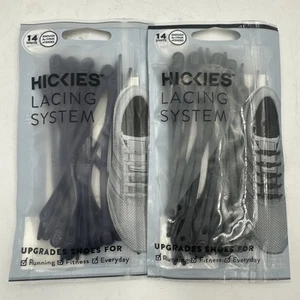 Lote 2 - Sistema de cordones Hickies - Azul marino y carbón - 28 cordones para 2 pares - Imagen 1 de 7