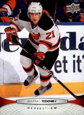 2011-12 Upper Deck Devils Hockey Card #90 Mattias Tedenby