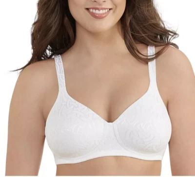 Nuevo 38B VANITY FAIR 72298 BODY SHINE Blanco SIN CABLES Floral Sujetador Camiseta Foto 1 de 4