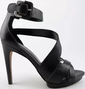 $140 LUXURY REBEL WHIMSY Black Leather Designer Platform Pumps 10 EUR 41 - Picture 1 of 3