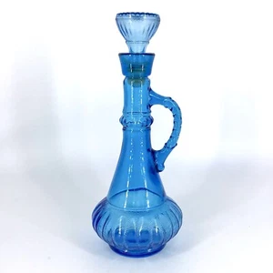 Vintage Jim Beam Genie Bottle Glass Liquor Decanter Blue 1973 - Picture 1 of 5