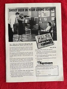 Vintage 1962 Print Ad Lyman Accra-Wax Bullets Shoot In Your Living Room - Picture 1 of 7