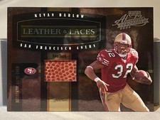 2004 Playoff Absolute Memorabilia - Leather & Laces Football #LL-12 Kevan Barlow