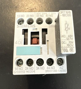 SIEMENS Auxiliary Contactor 3RH1140-1AK60 with Surge Suppressor *NEW Open Box* - Picture 1 of 2