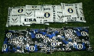 Cornhole Bean Bags Set of 8 ACA Regulation Bags US AIR FORCE - Picture 1 of 2