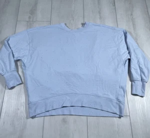 Lululemon Women's 4 LA Back in Action Blue Speckled Rainbow Boxy Sweatshirt - Picture 1 of 9