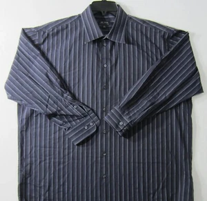 Axcess Shirt Mens 17.5-32-33 Blue Striped Button Up Office Dress Casual Men - Picture 1 of 11