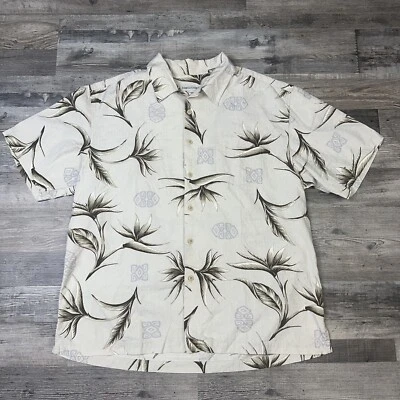 Camisa Quiksilver Edition XL mezcla de algodón de seda hawaiana abotonada para hombre Foto 1 de 4