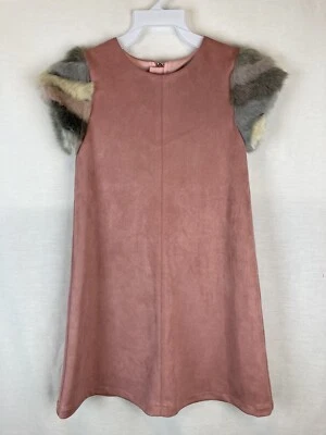 Nuevo con etiquetas Vestido Deux Par Deux Niño Talla 8 Rosa Gamuza con Manga Gorra de Piel Sintética Foto 1 de 4