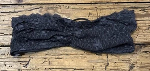 Free People Womens size S grey Lace cross strap Bandeau NWOT - Picture 1 of 6