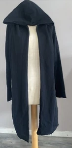 🐦⬛ Eleganter H&M Kapuzenmantel Gr. S schwarz offen Gothic 🐦⬛ - Bild 1 von 4