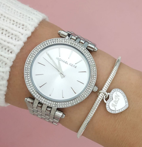 OROLOGIO MICHAEL KORS DONNA MK3190 CINTURINO ARGENTO QUADRANTE ARGENTO CASSA ARGENTO