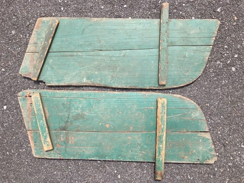 Antique Removable Sides for a Wooden Wheelbarrow Vintage Wood Cover