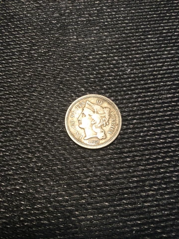 1868 Nickel Three Cent Piece VG Littleton Coin Cover