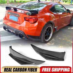 Fits Toyota GT86 Scion FR-S Subaru BRZ 13-15 Carbon Fiber Rear Bumper Splitters - Picture 1 of 13