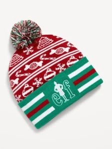 Old Navy Buddy the Elf Hat Pom Pom Beanie Winter Unisex Youth NEW - Picture 1 of 1