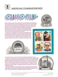 #348 25c Classic Films Block #2445-2454 USPS Commemorative Stamp Panel - Picture 1 of 1