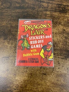 1983 Vintage DRAGON'S LAIR Sticker and Rub Off Games Bubble Gum Wrapper Only - Picture 1 of 1