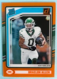 Fútbol americano Panini Clearly Donruss 2024 naranja/199 #90 novato con clasificación Braelon Allen - Imagen 1 de 2