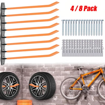 4/8 x Autoreifen Wand Halter Haltebügel Reifen Felgen Haken Baum Regal Halterung - Bild 1 von 4