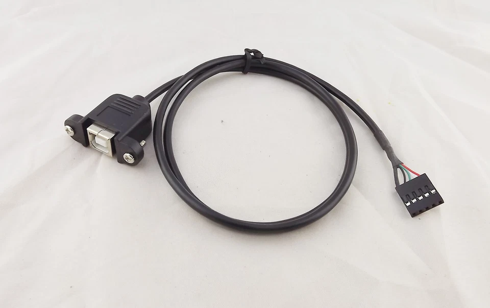 1x USB 2.0 B Female Panel Mount To Pitch 2.54mm 5 Pin Motherboard Printer Cable - Image 1 of 1