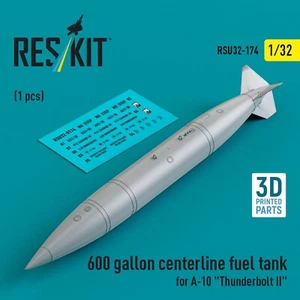 600 Gallonen Centerline Kraftstofftank für A-10 "Thunderbolt II" 1 Stück 1:32 RSU32-0174 - Bild 1 von 3